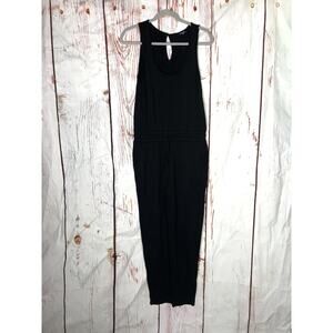 splendid sleeveless straight leg black jumpsuit